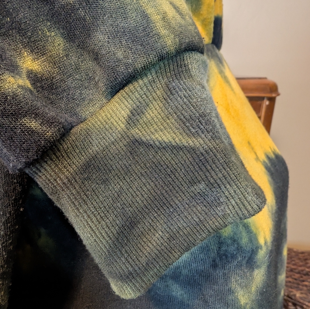 GREEN BAY PACKER Tie Dye Fire  Facemask Hoodie Sweatshirt SZ 1X - Picture 11 of 15